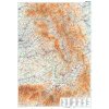 Nástěnné mapy Gizi Map Transylvánie jihovýchod - nástěnná mapa 83 x 118 cm Varianta: bez rámu v tubusu, Provedení: laminovaná mapa v lištách