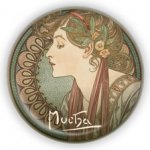 Kovový otvírák Alfons Mucha - Laurel, ø 5,8 cm – Hledejceny.cz