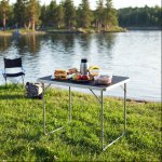 Kempingový stůl NILS Camp NC3401 60x40x50 cm, tmavě šedý – Sleviste.cz