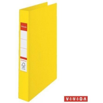 ESSELTE Kroužkový pořadač Standard, Vivida žlutá, 4 kroužky, 42 mm, A4 – Zboží Mobilmania