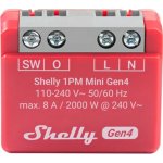 Shelly 1PM Mini Gen4 2ks balení spínací modul s měřením spotřeby 1x 8A (WiFi, Bluetooth, Zigbee, Matter) SHELLY-1PM-Mini-Gen4-2-PACK – Sleviste.cz