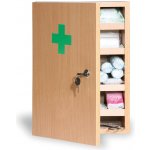 Corping Dřevěná nástěnná lékárnička 43x30x14 cm buk DIN 13157 – Zboží Dáma