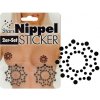 Erotický šperk Nipple Stickers Stars Ozdoby na bradavky - černé