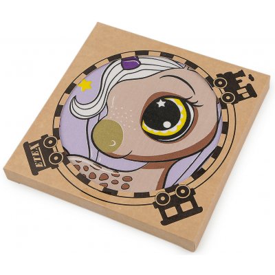 Dětský obrázkový kapesník v přírodní krabičce, střední, 2 mix barev jednorožec – Zboží Dáma