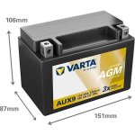 Varta Silver Dynamic Auxiliary 12V 9Ah 130A 509 106 013 – Hledejceny.cz