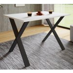 VCM Jídelní stůl Xona 140 x 80 X-nohy bílý – Hledejceny.cz