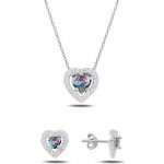 Olivie stříbrná sada MYSTIC TOPAZ SRDCE 5224 – Sleviste.cz