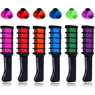 Verk 24398 Hřeben s barevnými křídami na vlasy 6 barev – Zboží Dáma