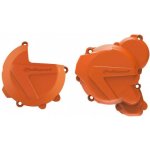 POLISPORT sada krytu alternátoru, spojky a vodního čerpadla KTM EXC/XCW TPI 250/300, HUSQVARNA TE TPI 250/350 `17-22 barva oranžová (8461700002+8467500002+8485200002) – Hledejceny.cz