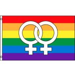 Duhová vlajka lesbický symbol 90x150 cm