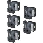 Tonery Náplně Kompatibilní páska s Dymo 40913, S0720680 / 40913, 9mm x 7m cerný tisk / bílý podklad 5-PACK – Hledejceny.cz