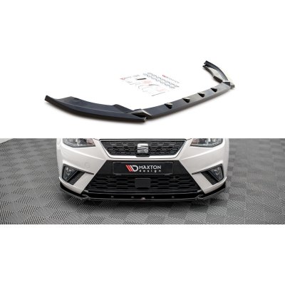 Maxton Design spoiler pod přední nárazník ver.2 pro Seat Ibiza Mk5, černý lesklý plast ABS – Zboží Mobilmania