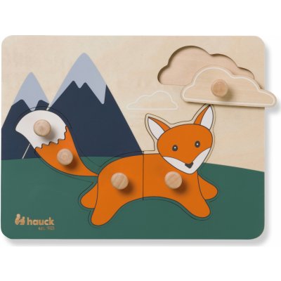 Hauck Puzzle s úchyty Puzzle N Sort Fox – Zboží Mobilmania