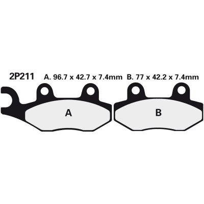 Zadní brzdové destičky Nissin Triumph 1050 Speed Triple (Rad.cal) 2005 - 2007 směs NS