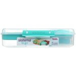 Sistema To Go Tříkomorová krabička s nádobou a miskou zelená 1,48 l – Zboží Dáma