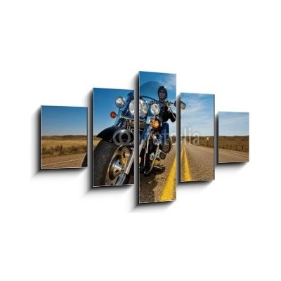 Obraz pětidílný 5D - 125 x 70 cm - Motorcycle riding Jízda na motocyklu – Zboží Mobilmania