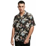 Urban Classics Viscose AOP Resort shirt blacktropical – Sleviste.cz