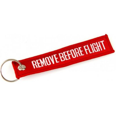Přívěsek na klíče EA remove before flight bílo/červená