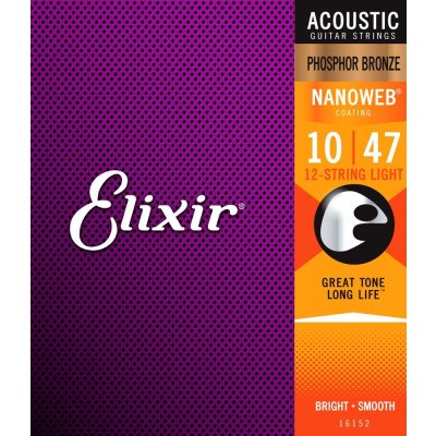 Elixir 16152 12-String Nanoweb – Zboží Mobilmania