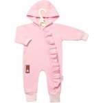 Teplákový overal s volánkem a kapucí GIRL Baby Nellys sv. růžový – Zboží Dáma