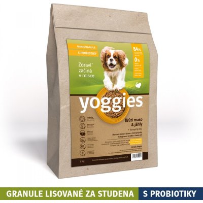 Yoggies minigranule lisované za studena s probiotiky Krůtí maso & jáhly 2 kg – Zboží Dáma