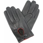 Kreibich Pánské rukavice řidičské černé / červený lem vícebarevné – Zboží Dáma