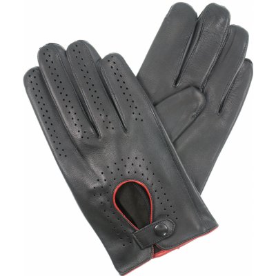 Kreibich Pánské rukavice řidičské černé / červený lem vícebarevné – Zboží Dáma