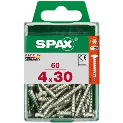 Spax Uni vrut půlkul.hlava T-Star plus T20 4CUT pln.závit Wirox 4 x 30 mm 60 ks – Hledejceny.cz