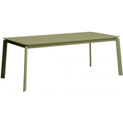 Kave Home hliníkový rozkládací zahradní stůl Brela 205/287 x 100 cm Zelený – Hledejceny.cz