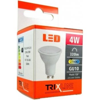 Trixline žárovka LED 4W GU10/230V teplá bílá