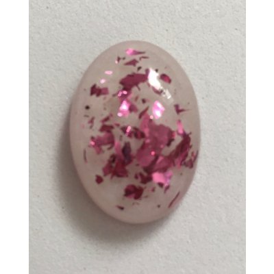 Kabošon z pryskyřice - růžové kousky malé – Zboží Mobilmania