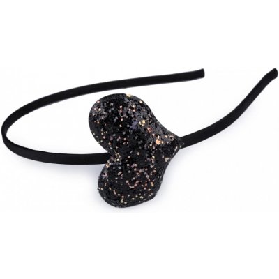 Čelenka do vlasů černá srdce – Hledejceny.cz