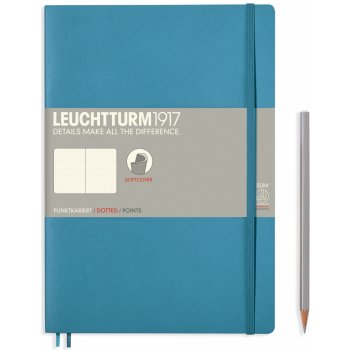 Leuchtturm1917 Composition B5 Zápisník Softcover Nordic Blue, tečkovaný