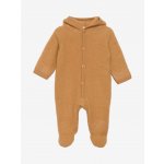 Merino overal celotělový s kapucí s oušky na knoflíky Brown Sugar Fixoni – Zboží Dáma