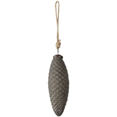 Clayre & Eef Černozlatá skleněná vánoční ozdoba ve tvaru šišky M Ø 6*5*17 cm – Hledejceny.cz