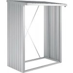 Biohort Dřevník Woodstock 157 x 102 x 199 cm stříbrná metalíza – Sleviste.cz