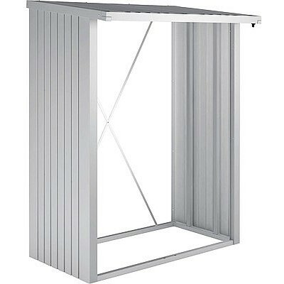 Biohort Dřevník Woodstock 157 x 102 x 199 cm stříbrná metalíza – Sleviste.cz