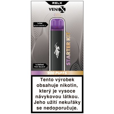 Venix MAX Starter Kit Max Black 20 mg 900 potáhnutí – Sleviste.cz