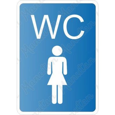 WC ženy, samolepka 105 x 148 x 0,1 mm A6 – Zboží Mobilmania