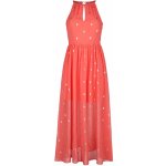 QED London Halterneck Maxi Dress korálová – Zboží Mobilmania