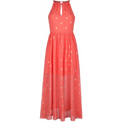 QED London Halterneck Maxi Dress korálová – Zboží Mobilmania