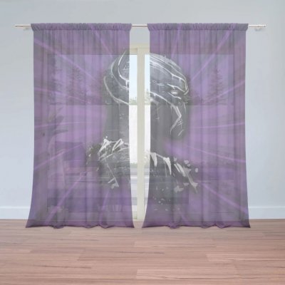 Sablio Záclony BLACK PANTHER z profilu Fialový: 2ks 150x250cm – Hledejceny.cz