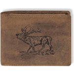 Greenburry Kožená peněženka s motivem jelena Vintage 1705 25 hnědá