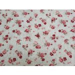 Dekorační látka RŮŽE červená šíře 140 cm – Zboží Dáma