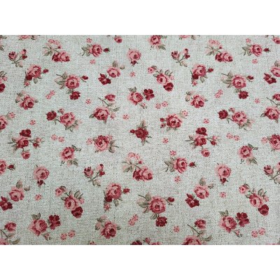 Dekorační látka RŮŽE červená šíře 140 cm – Zboží Dáma