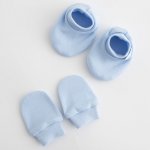 New Baby kojenecký bavlněný set-capáčky a rukavičky Casually dressed modrá – Sleviste.cz