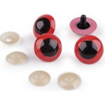 Oči velké s pojistkou Ø26 mm - červená (4 sada) – Sleviste.cz