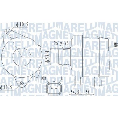 Generátor MAGNETI MARELLI 063732142010 – Hledejceny.cz
