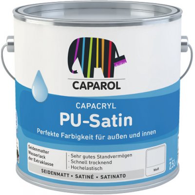 Caparol Capacryl PU Satin 2,4 l bílá – Zboží Mobilmania