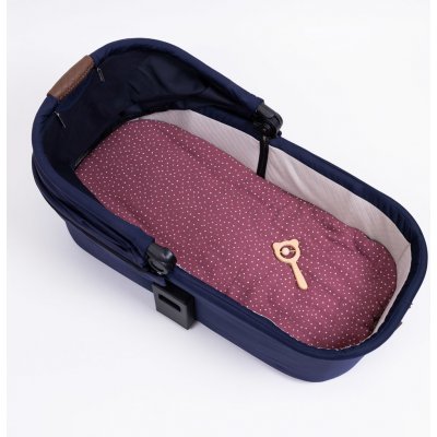 Tulimese Podložka do korbičky mušelínová puntíkatá višňová – Zboží Mobilmania